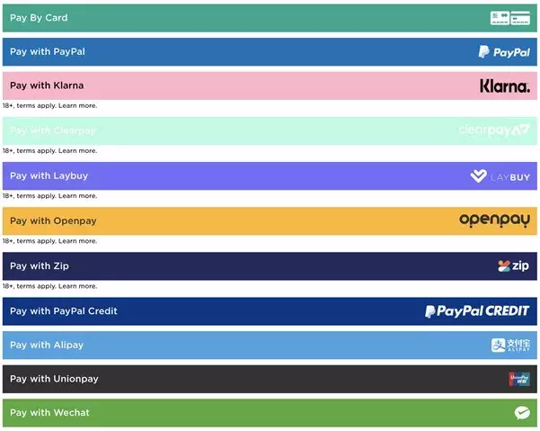 Payment methods