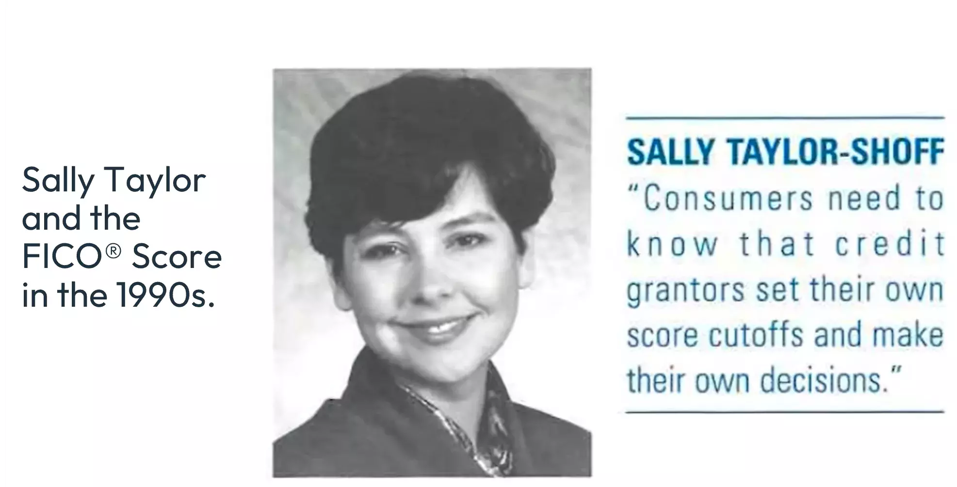 Sally Taylor on the FICO Score from the 1990s