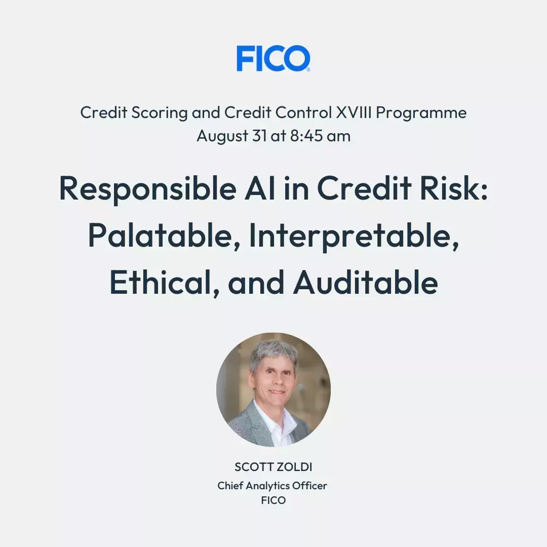 Scott Zoldi at Credit Scoring and Credit Control Conference