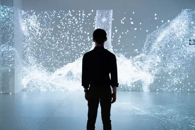 Man seeing cloud of technology