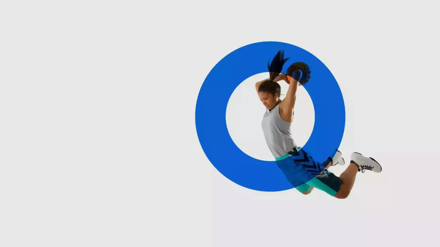 Jumping with basketball