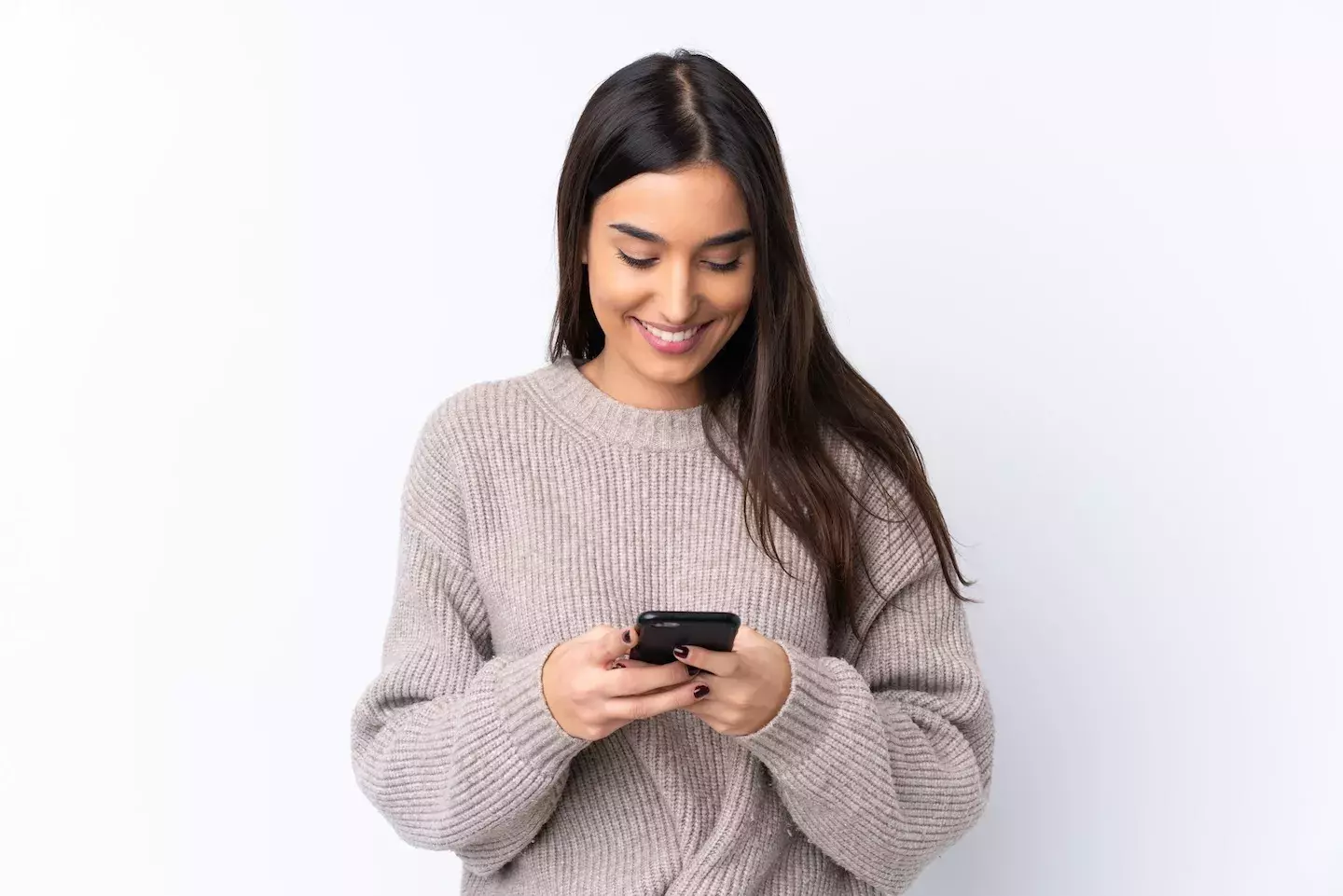 Woman Looking at Phone